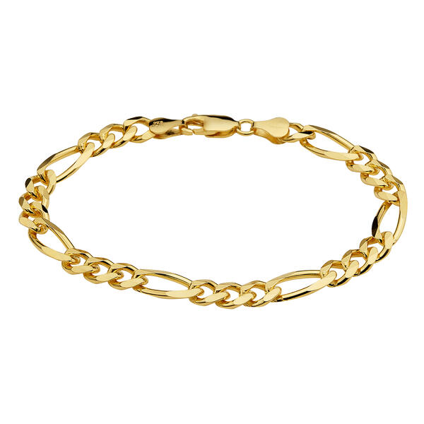 Gold Classics&#40;tm&#41; Gold over Sterling Silver Figaro Chain Bracelet - image 