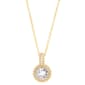 Athra 14kt. Gold over Brass & Round Crystal Pendant Necklace - image 1