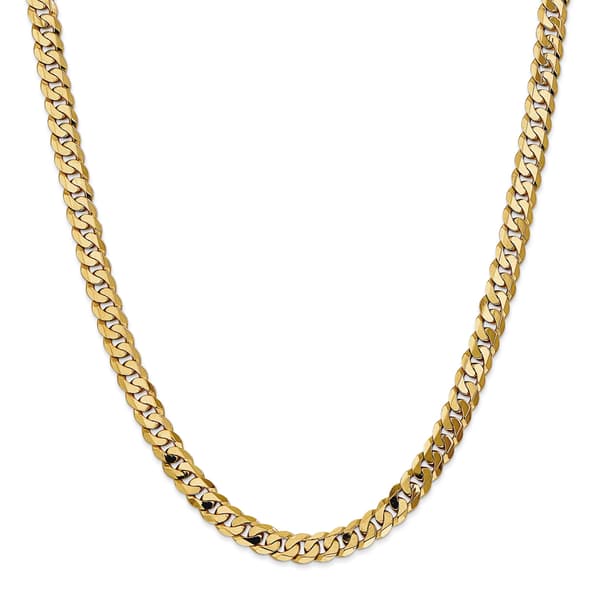 Gold Classics™ 7.25mm. 14k Beveled Curb Chain Bracelet