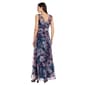 Womens R&M Richards Sleeveless Floral Tie Waist Evening Gown - image 2