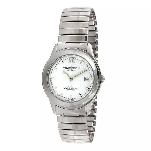 Womens TIMETECH Round White Dial Expansion Watch - 3604L - image 