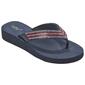 Womens Capelli New York Americana Glitter Flip Flops - image 1