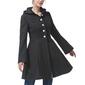 Womens BGSD Fit & Flare Hooded Wool Coat - image 1