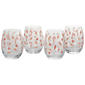 Home Essentials Candy Cane Stemless Wine Glasses - Set of 4 - image 1