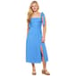 Juniors Trixxi Solid Linen Tie Sleeve Molly Midi Side Slit Dress - image 1