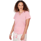 Petite Hearts of Palm Bloom Service Keyhole Neck Solid Blouse - image 3