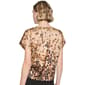 Womens DKNY Short Roll Cuff Sleeve Ombre Animal Blouse - image 2