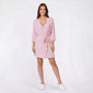 Womens Laura Ashley(R) Long Sleeve Dot Travel Set Robe & Chemise - image 1
