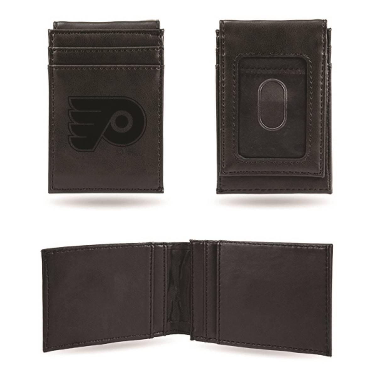 Mens NHL Philadelphia Flyers Faux Leather Front Pocket Wallet,Specials : American Fashion Style Bags On Sale