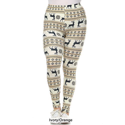 Plus Size White Mark Leggings