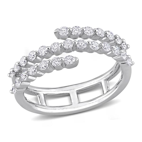 Platinum Plated 5/8ctw. Lab Grown Diamond Ring - image 
