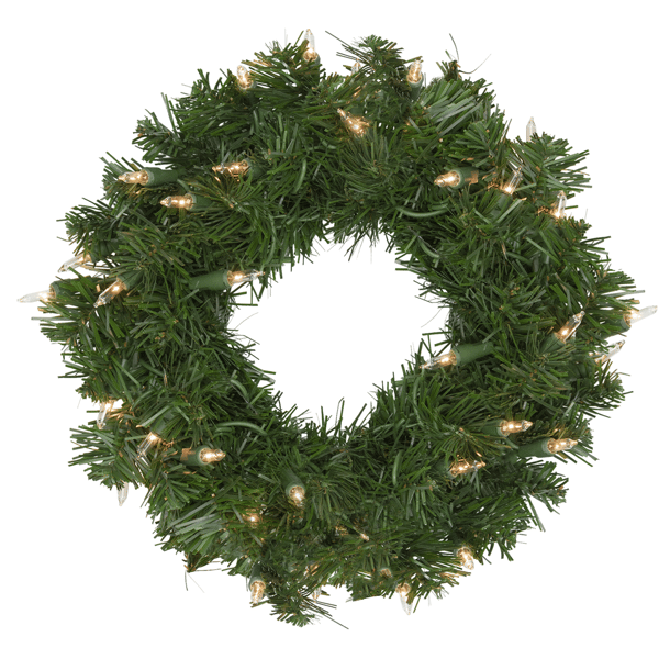 Northlight 12in. Pre-Lit Deluxe Windsor Pine Christmas Wreath