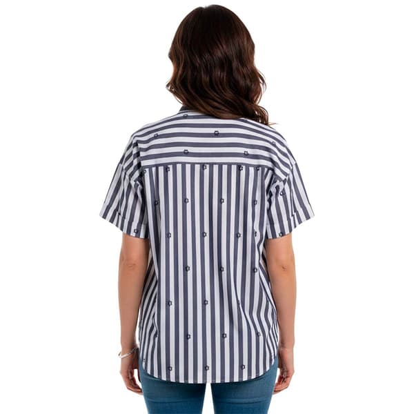Petite Preswick & Moore® Stripe Button Front Blouse