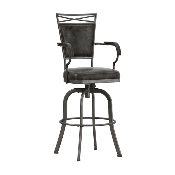HH2 Home Bridgetown Tilt Upholstered Bar Height Swivel Stool
