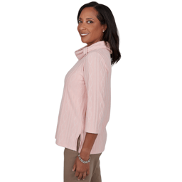 Womens Alfred Dunner Sunset Ridge 3/4 Sleeve Cowl Neck Sweater