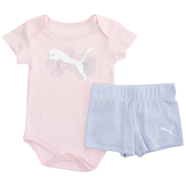 Baby Girl &#40;NB-9M&#41; Puma&#40;R&#41; Short Sleeve Bodysuit & Shorts Set