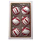 Kurt S. Adler 6pc. Red & White Glass Ball Ornaments Set - image 4