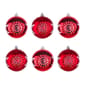 National Tree 6pc. Red Snowflake Shatterproof Ornaments - image 1