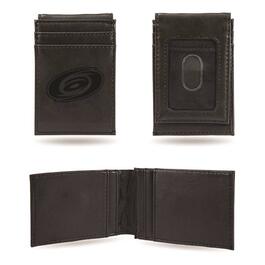 Mens NHL Carolina Hurricanes Faux Leather Front Pocket Wallet