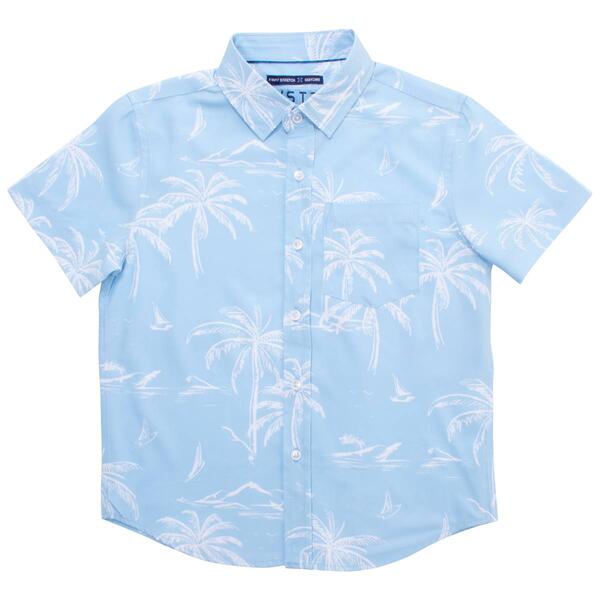 Boys &#40;4-7&#41; VSTR Short Sleeve Palm Tree Button Down Shirt - image 