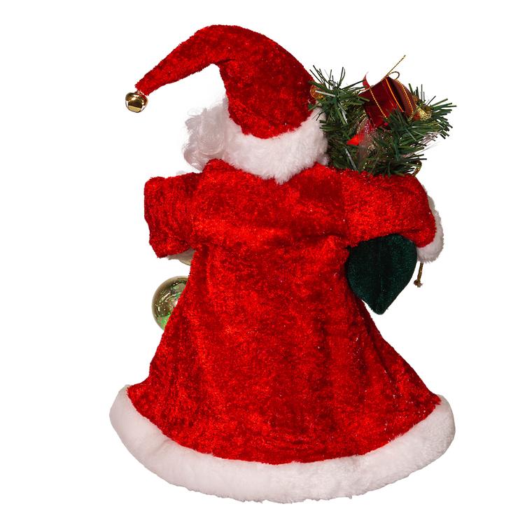 Kurt S. Adler 12in. CUL Fiber Optic LED Santa Tree Topper