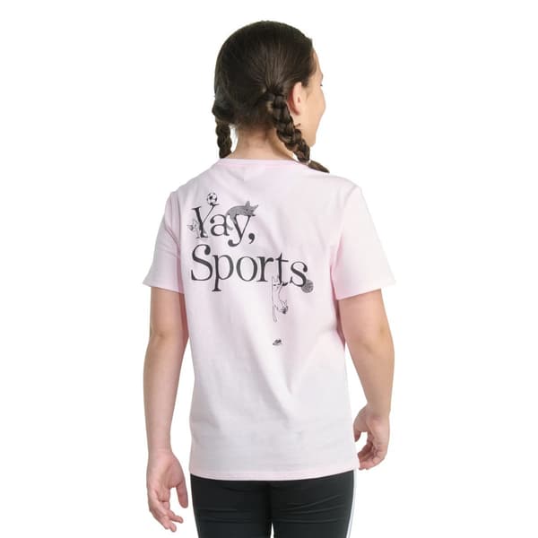 Girls (7-16) adidas® Short Sleeve Cats Yay Sports Regular Fit Tee