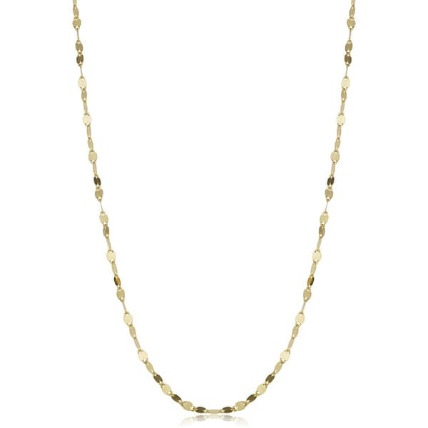 Gold Classics™ 16in. 10ky. Yellow Gold Mirror Flat Link Chain - image 