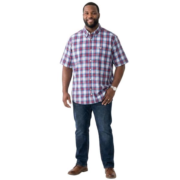 Mens Big &amp; Tall Chaps Stretch Button Down Shirt - Red