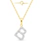 Nova Star(R) Gold Plated Lab Grown Diamond Initial B Pendant - image 1