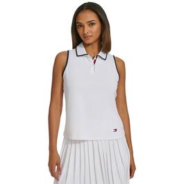 Womens Tommy Hilfiger Sport Tennis Pique Polo Racer Back Seaming