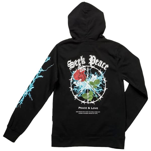 Young Mens Brooklyn Cloth Seek Peace Fleece Hoodie