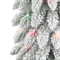 Puleo International 7ft. Pre-Lit Flocked Pencil Christmas Tree - image 4