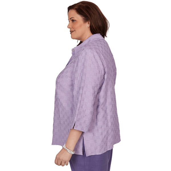 Plus Size Alfred Dunner Grand Bazaar Square Button Front Blouse