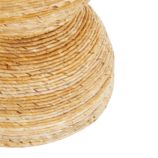 9th & Pike® Traditional Light Brown Banana Leaf Accent Table