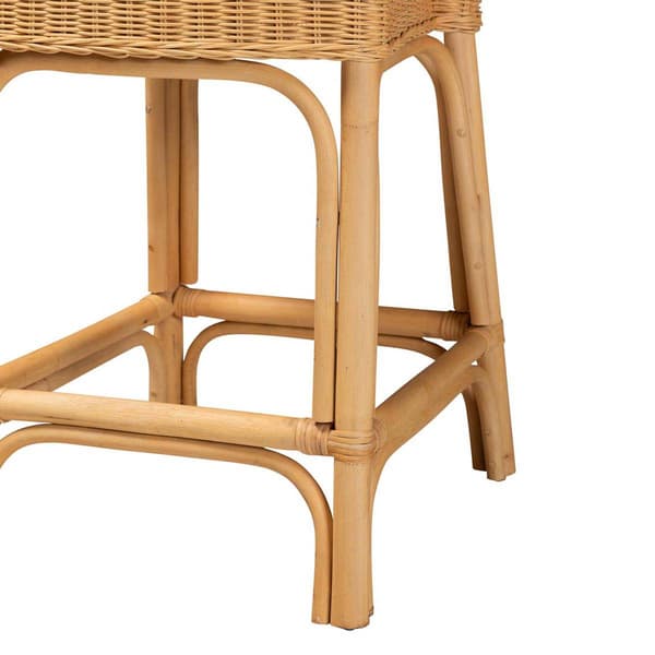 bali & pari Barito Modern Natural Rattan Counter Stool