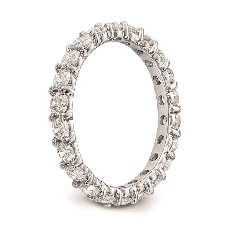 Pure Fire 14kt. White Gold Lab Grown Diamond Prong Eternity Band