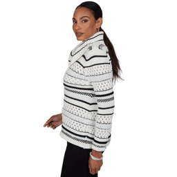Petite Hearts of Palm Wrapped in Rubies Stripe Sweater