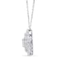 Nova Star® 2ctw. Lab Grown Diamond Oval Double Halo Pendant - image 3