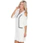 Womens White Mark Marybeth Embroidered Short Shift Dress - image 3