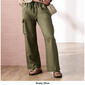 Plus Size Architect&#174; Elastic Waist Cargo Pocket Linen Pants - image 2