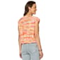 Petite Democracy Cap Sleeve Mesh Body Tie Dye Blouse - image 2