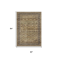 HomeRoots Brown Beige & Green Floral Medallion Washable Area Rug - image 2