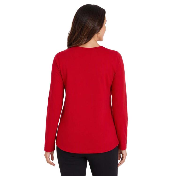 Womens Project Long Sleeve Sequin Ho Ho Ho Tee