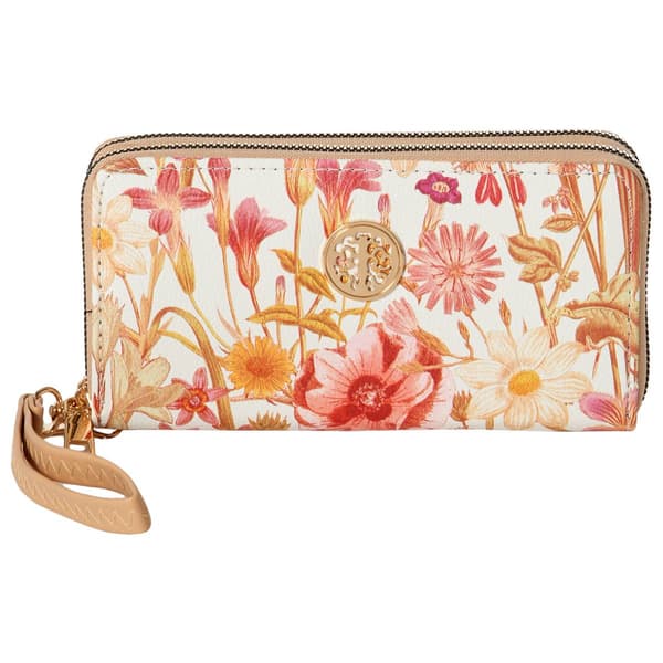 Sasha Flowers Double Zip Around Wristlets - image 