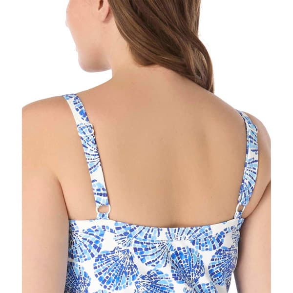 Plus Size Beach House Shoreline Shells Jane Tankini Swim Top