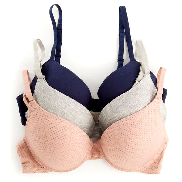Womens Nautica 3pk. Breathable Molded Underwire Bra NT6805-3PKF