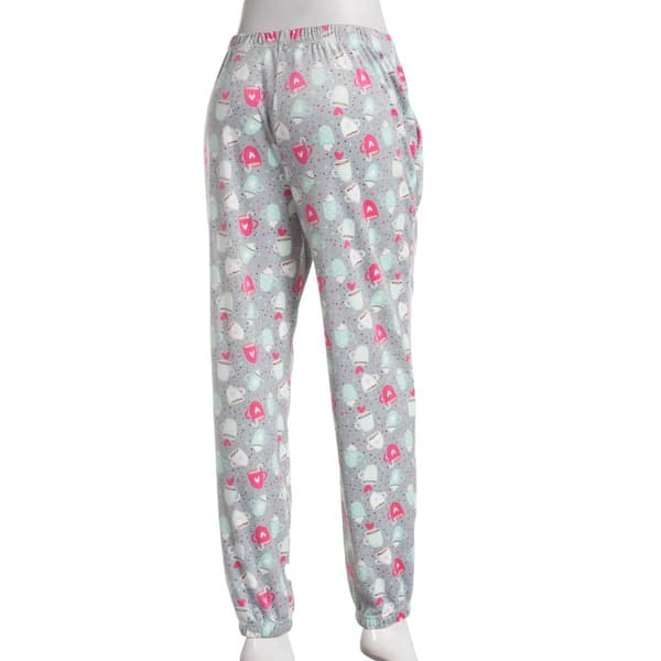 Womens Goodnight Kiss Coffee Mugs Silky Jogger Pajama Pants