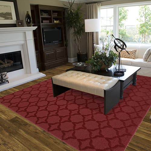 Garland Sparta Rectangular Area Rug - Chili Red - image 