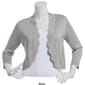 Womens Perceptions Lurex Scallop Edge Shrug - image 4