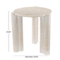 9th & Pike® Traditional Cream Teak Wood Accent Table - image 3